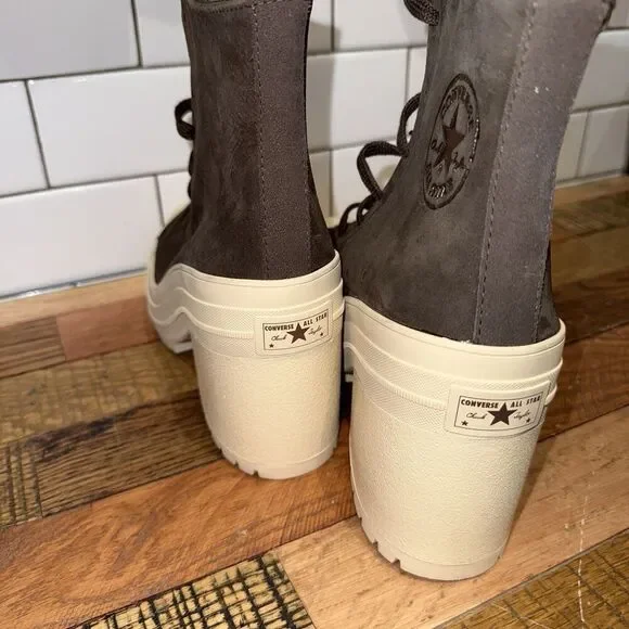 Converse Chuck 70 De Luxe Heel Hi Women's 6 Platform Boots Brown Suede A11542C - Picture 6 of 6